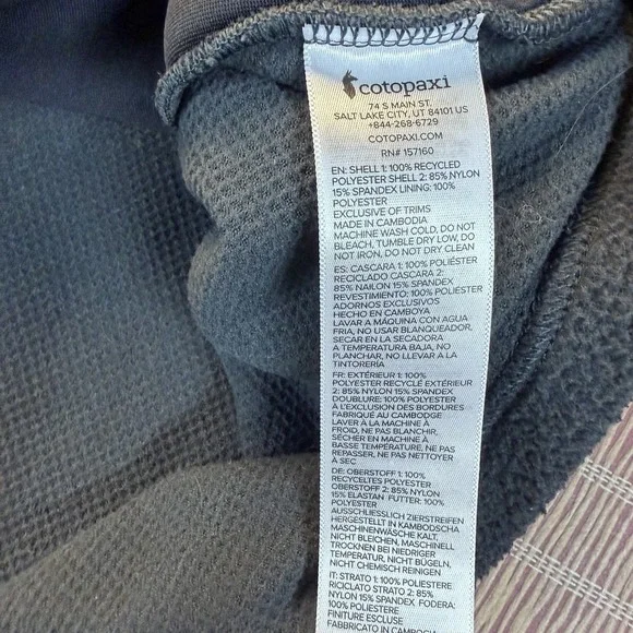 Cotopaxi Abrazo Fleece Jacket Full Zip 3XL Mens Black Gray Colorblock Coat - Picture 6 of 7